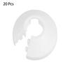 20Pcs Radiator Pipe Collars Bathroom Shower Faucet Angle Valve Pipe Plug Decor Cover Snap-on Plate Kitchen Faucet Accessories