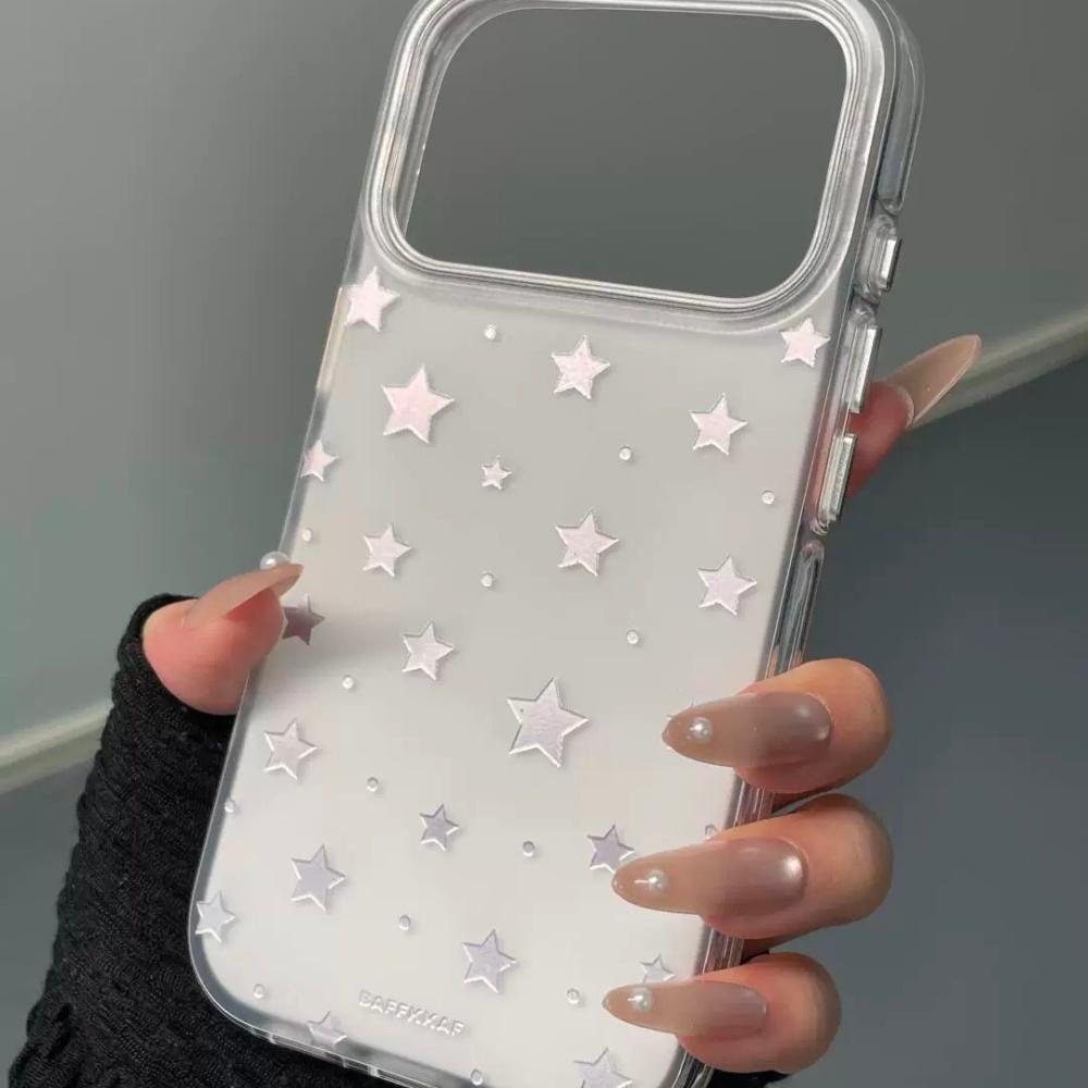 ins wind solid color full screen star matte skin feel suitable for Apple mobile phone case iphone new niche girl heart all-inclusive anti-drop mobile