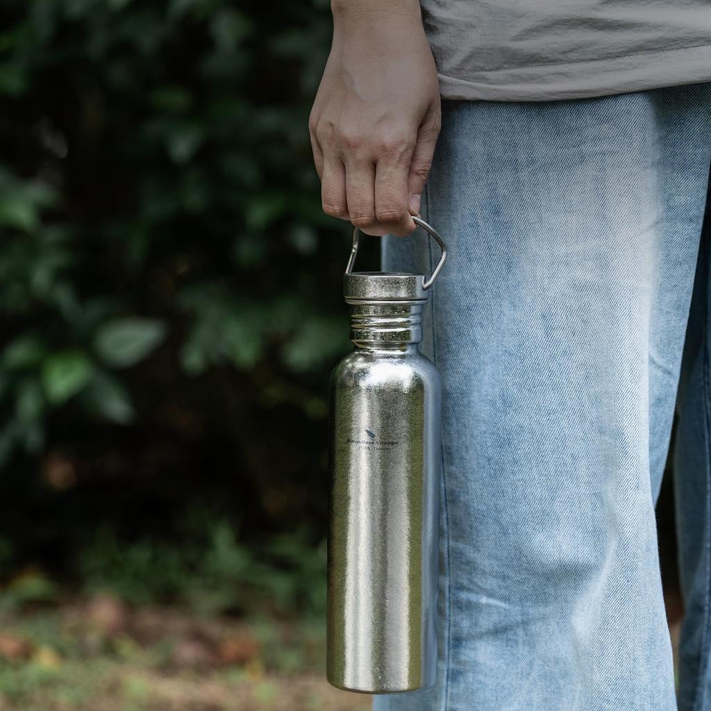 Boundless Voyage Titanium Sports Water Wide Single Direct Perfect for Outdoor and Includes Storage Crystal Ti3259C Bottle, Mouth, 750ml, Wall,