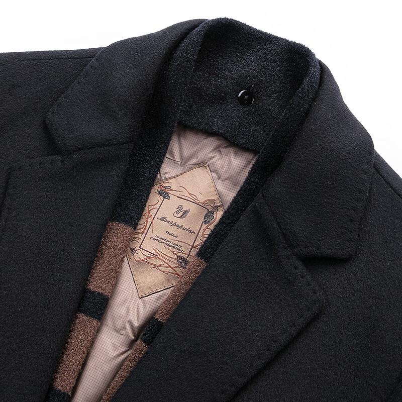 FAPAI Men's Mid-Length Wool Blend Overcoat