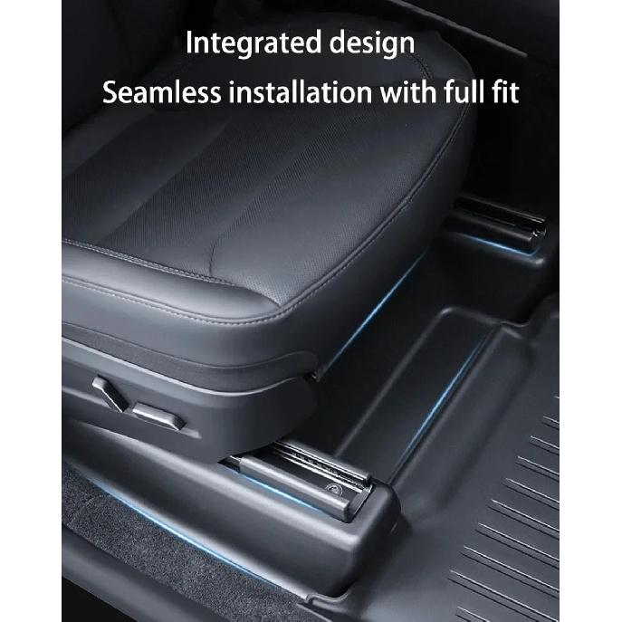 For Tesla Model Y Juniper 2025 2056 Under Seat Corner Guard Seat Slide Rail Protector Cover Anti-Kick Decor Flocking Accessories