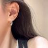 PONYKISS  Sterling Silver Round Bead Hoop Earrings for Women Minimalist HipHop Fine  Personality Accessories