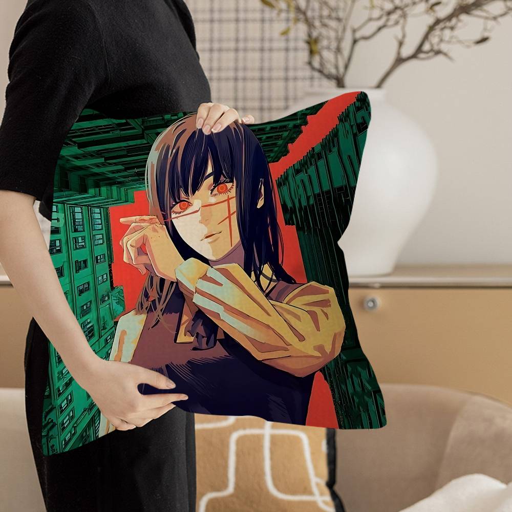 Chainsaw Man Makima Pillow Cover Sofa Cushion Cover Home Room Decoration Children Gift