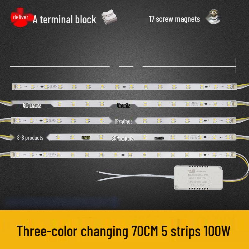 Dimmable LED Ceiling Light Panel: Dual/Triple Color Light Board & Bar