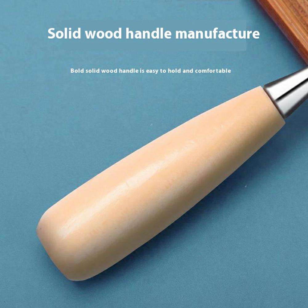 

Wooden Handle Leather Awl DIY Sewing Tool Hole Punch with Protective Cap Type A