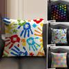 Creative Puzzle Texture Pillow Case Natural Linen Double-Sided Printing Sofa Home Decor Cushion Cover