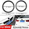 2ks Logo obklopující kroužek pro BMW řady 3 4 82 mm & 75 mm Emblém Přední Zadní Černé Příslušenství
