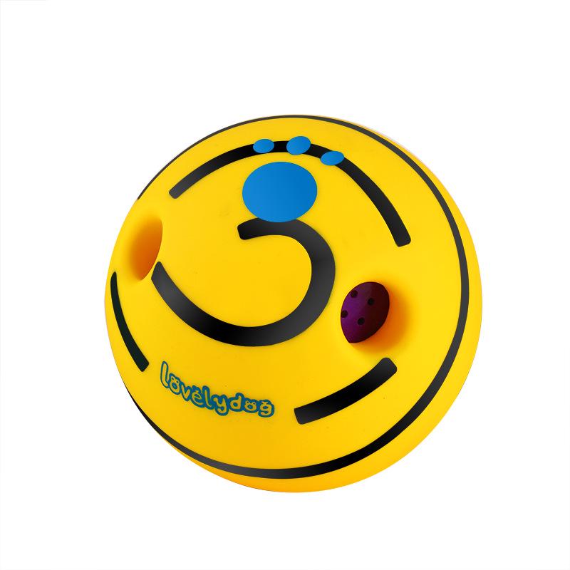 Dog Toy: Self-Play Rolling Sound Ball – Silly Laugh, Teething Relief, Bite-Resistant, Boredom Resistant Pet Ball