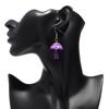 Colorful Clear Mushroom Acrylic Pendant Earrings for Women New Resin Glowing in The Dark Drop Earring Creative Jewelry Gift