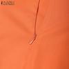 ZANZEA Women Casual Round Neck Summer Solid Color Short Sleeve Dress