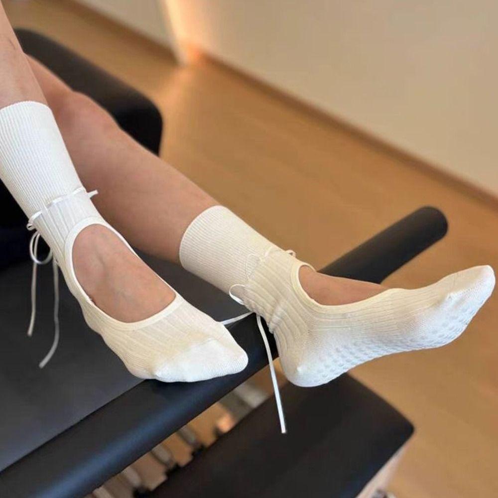 Breathable Pilates Socks Harajuku Street Mid Tube Socks New Yoga Socks