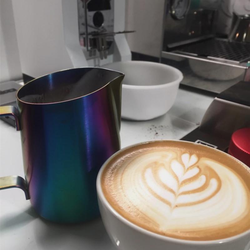 Coffee Pitcher 450MLSteel Milk Frothing Jug Mugs Espresso Coffee Pitcher Barista Craft Frothing Jug