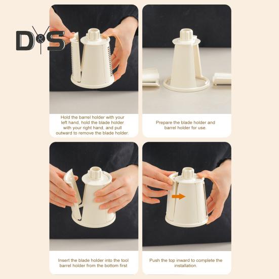 Rotační struhadlo na sýr 5 břitů Struhadlo na sýr Ruční klika Struhadlo na sýr Snadné použití Sekáček na zeleninu Široký podávací otvor Kráječ