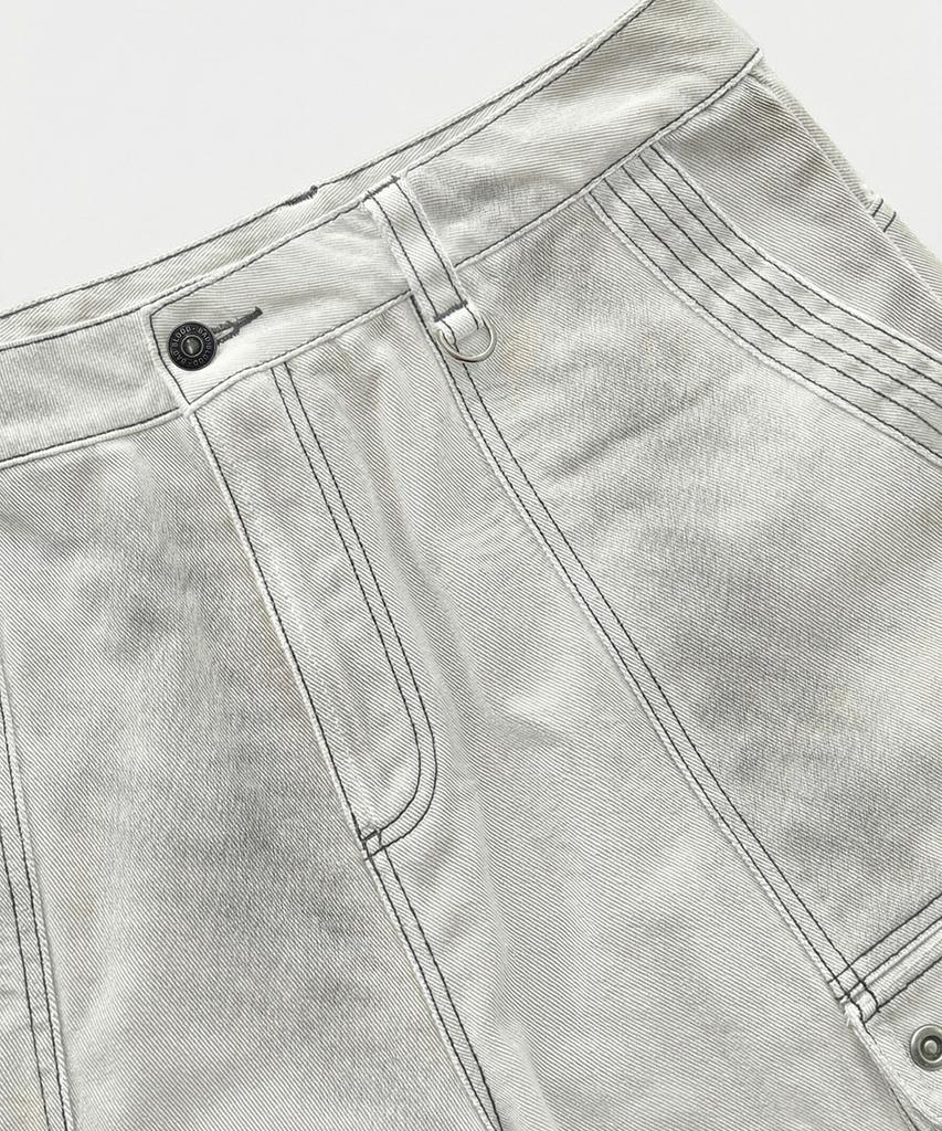 BADBLOOD Arc Curved Fit Cargo Pants - White