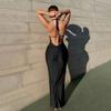 Women's Sexy European & American Style Bodycon Backless Dress - Spring/Summer 2025
