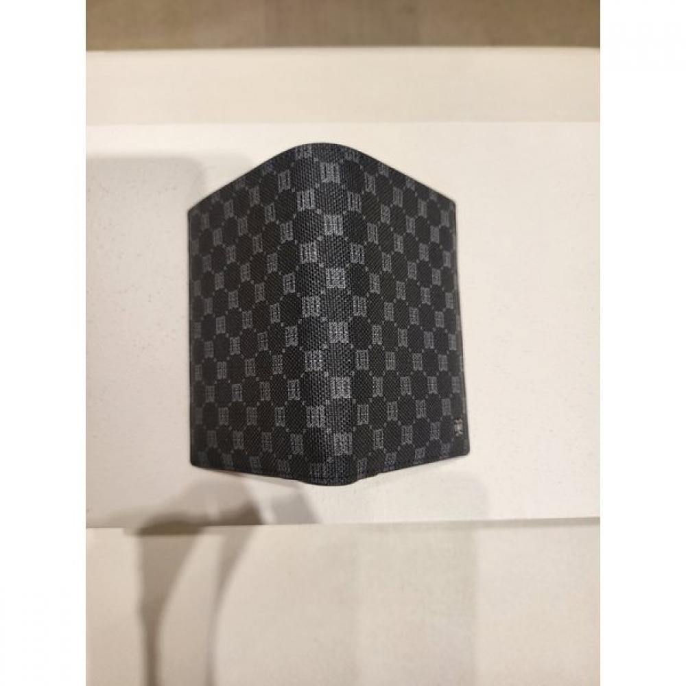 Daks Black Slim Wallet Dd Pattern Dbho3f393bk