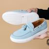 Men's Fashion Slip-On Plus Size Tassel Leather Shoes - European & American Style Casual Business Footwear