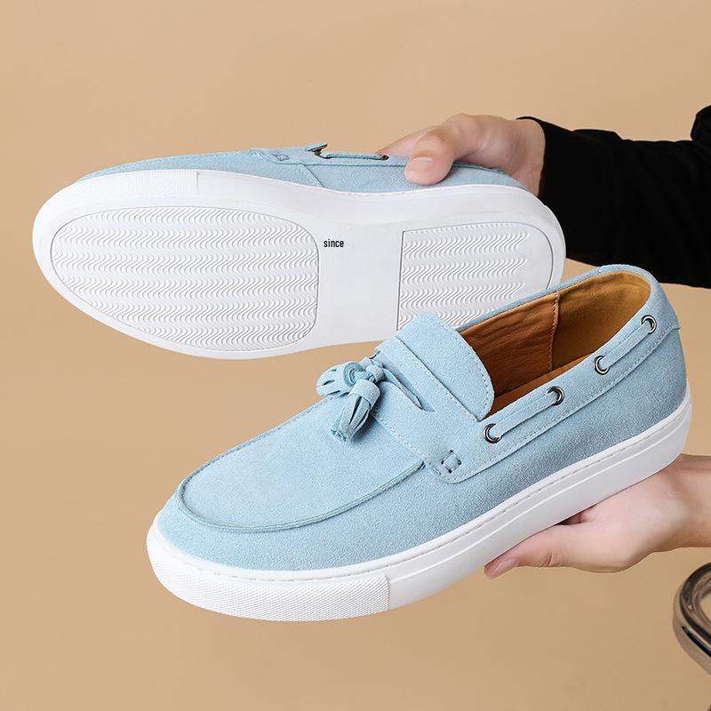 Men's Fashion Slip-On Plus Size Tassel Leather Shoes - European & American Style Casual Business Footwear