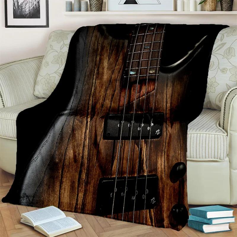 HD Classical Guitar Electric Guitar Blanket,Soft Throw Blanket for Home Bedroom Bed Sofa Picnic Travel Office Cover Blanket Kids
