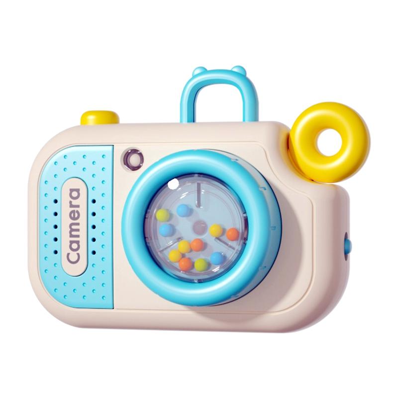 Montessori Musical Baby Car Key Plaything Camera Bus Shape Interactive Baby Rattle 0 3 6 9 12 18 Months Young Boys Girls Teething Rattle Plaything