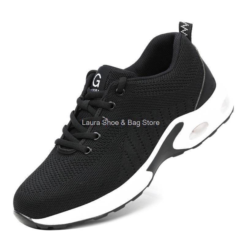 Fashion Guyisa New Safety Shoes Men Air Cushion Work Sneakers Steel Toe Puncture Proof Men's Work Safety Boots Male Protective Footwear