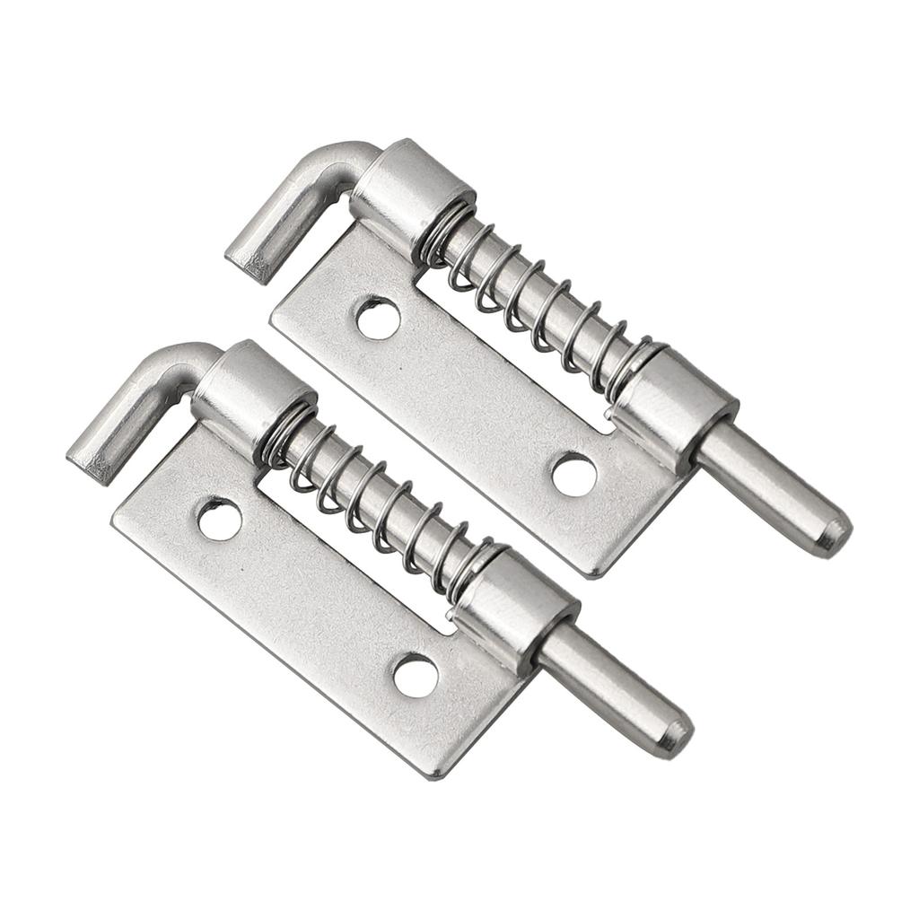 Silver Spring Loaded Latch Pin Door Cabinet Hinges