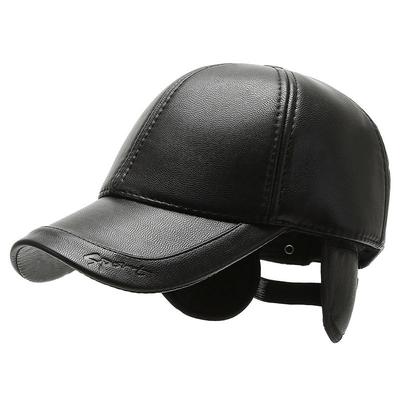 New Men's Middle-aged and Old Baseball Cap Winter Velvet Thickened Warm Ear Protection Cotton Hat Outdoor Cap