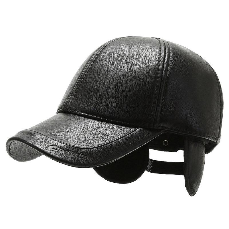 New men's middle-aged and old baseball cap winter velvet thickened warm ear protection cotton hat outdoor cap