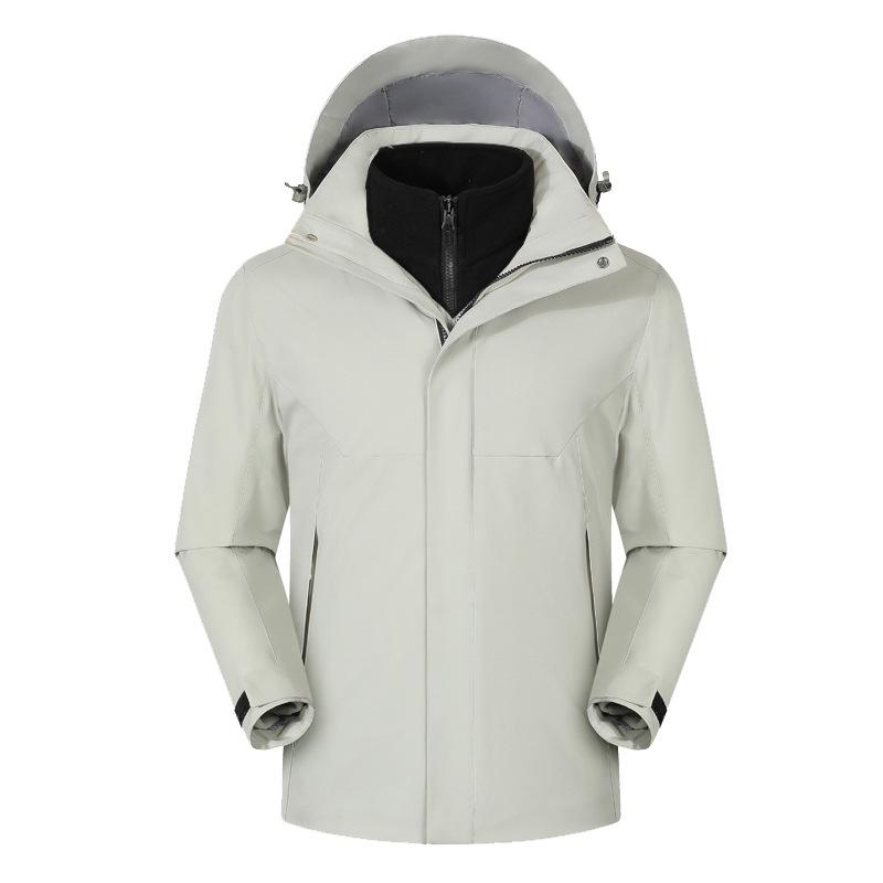 Unisex Młodzieżowa Wodoodporna Kurtka Górska Trzyw Warstwy z Odpinaną Podpinką Puchową