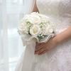 Exquisite Bridal Bouquet Baby's Breath White Rose Bouquet  Bride Accessories
