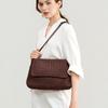 Slack Portable Shoulder Bag Premium Messenger Bag Women's Large Capacity Retro Matte Cowhide Handwoven Bag