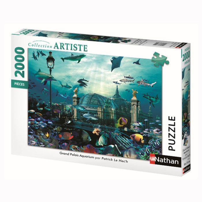 Puzzle Grand Palais Aquarium - Nathan - 2000 Pièces - Pour Adultes - Multicolore