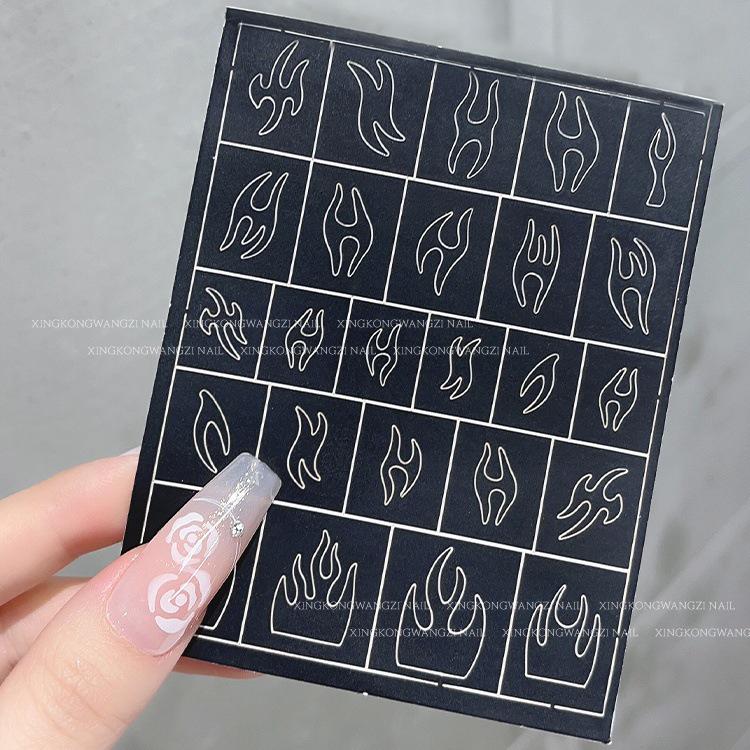 Snowflake Nail Art Stencil Stickers - Christmas French Ombre Airbrushing Decals