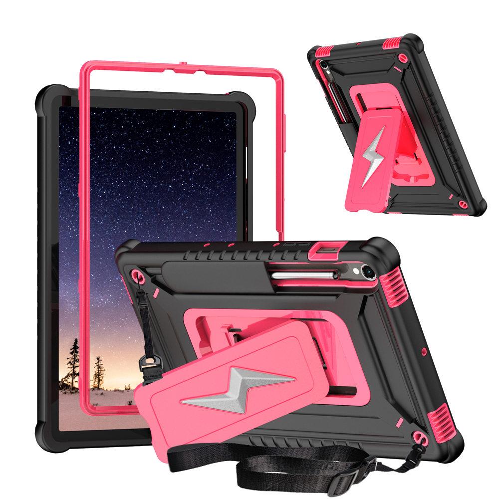 Hülle für Samsung Galaxy Tab S10FE 10.9'' S9FE S7 S8 S9 11 Zoll Armor Ständer Tablet Hülle 3 in 1 Robuster Schutz Funda