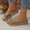 Fashion 2024 Summer New Slippers Women Fashion Platform Thick Sole Solid Color Slippers Party Party Beach Sandals Women Slides Women
