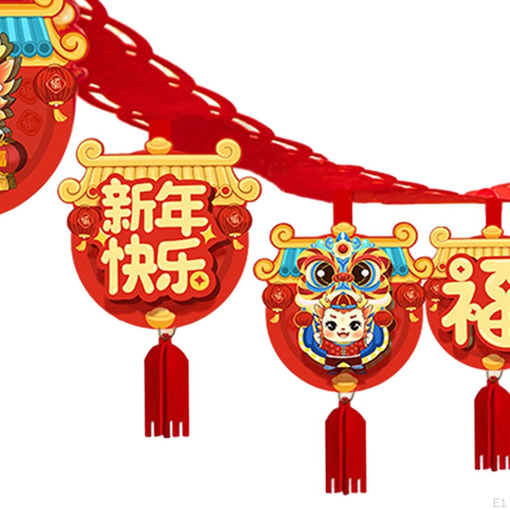 Chinese Dragon Year 3 Meters Hanging Garland Felt Material Ceiling Gate Decoration for Lantern