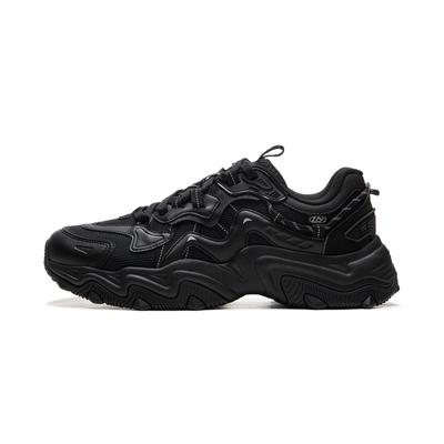 Li Ning Cat Paw Lite 2 Tendance Mode Amorti, Résistant à l'usure Basse Tige Chaussures Décontractées Homme Noir AGCU449-4