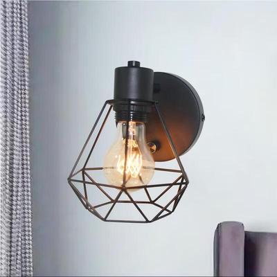 Retro Industriell Dimmbare Eisenkäfig Wandleuchte