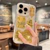Zhiweishi Gold Foil God of Wealth Transparent Anti-Drop iPhone Case
