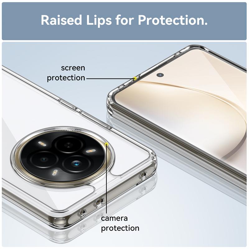 Für Realme 14 Pro Hülle Cover OPPO Realme 14 Pro Capas Neu Stoßfest Bumper Handy Rückseite Klar Transparent Fundas Realme 14 Pro