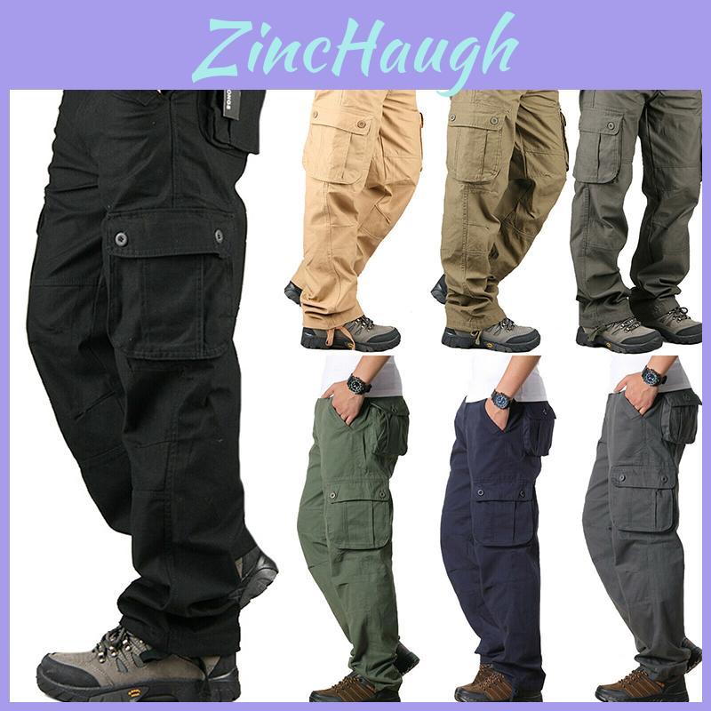 Bequeme Herren-Arbeitshose mit Cargotaschen für Freizeit, Wandern und Outdoor-Aktivitäten