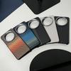 Applicable To Huawei Mate 60 Sunrise Moon Falling Magnetic Snap Case Pura70 Metal Three-Pack Carbon Fiber Pattern Protection Case