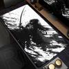 Samurai Warrior black and white drawing MousePad Gamer Computer PC Accessories Keyboard Table Mouse pad Company Gaming Desk Mats