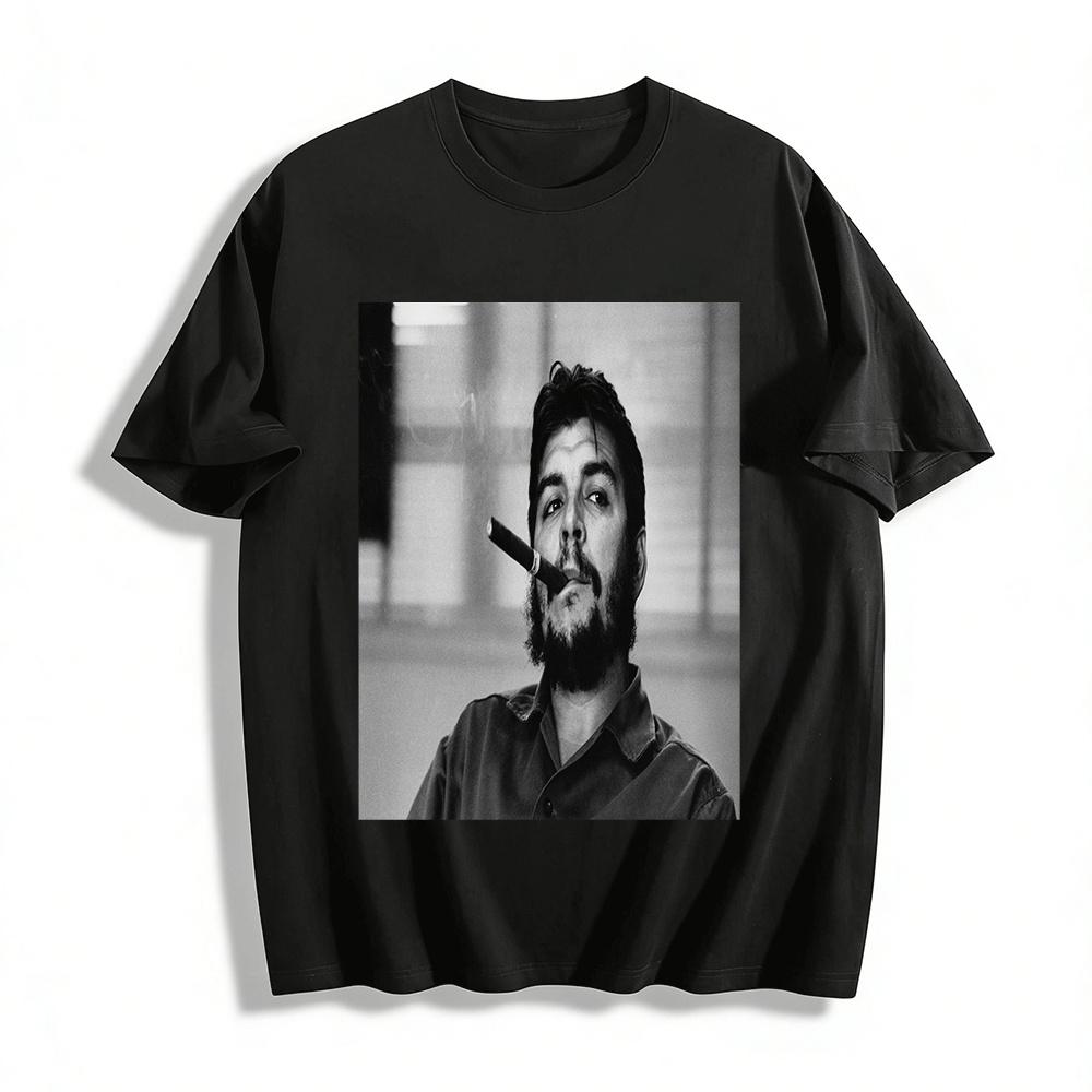 Che Guevara Classic Portrait Print Vintage Casual Loose T-Shirt Pure cotton T-shirt XXS