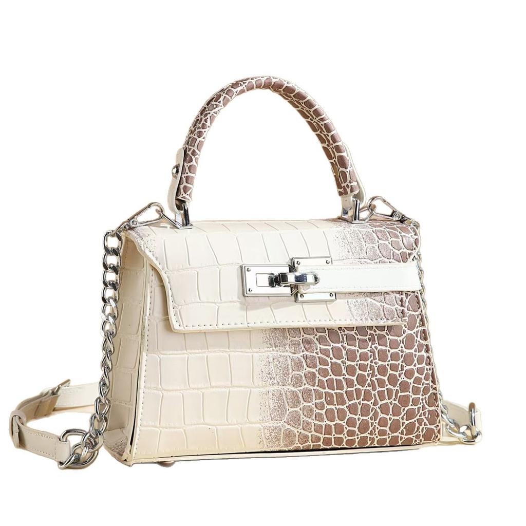 Women‘s Crocodile Pattern Tote Bags with Top Handle Crossbody Purses Handbag and Purse Faux Patent Leather Top-handle Work Shoulder Satchel for Women