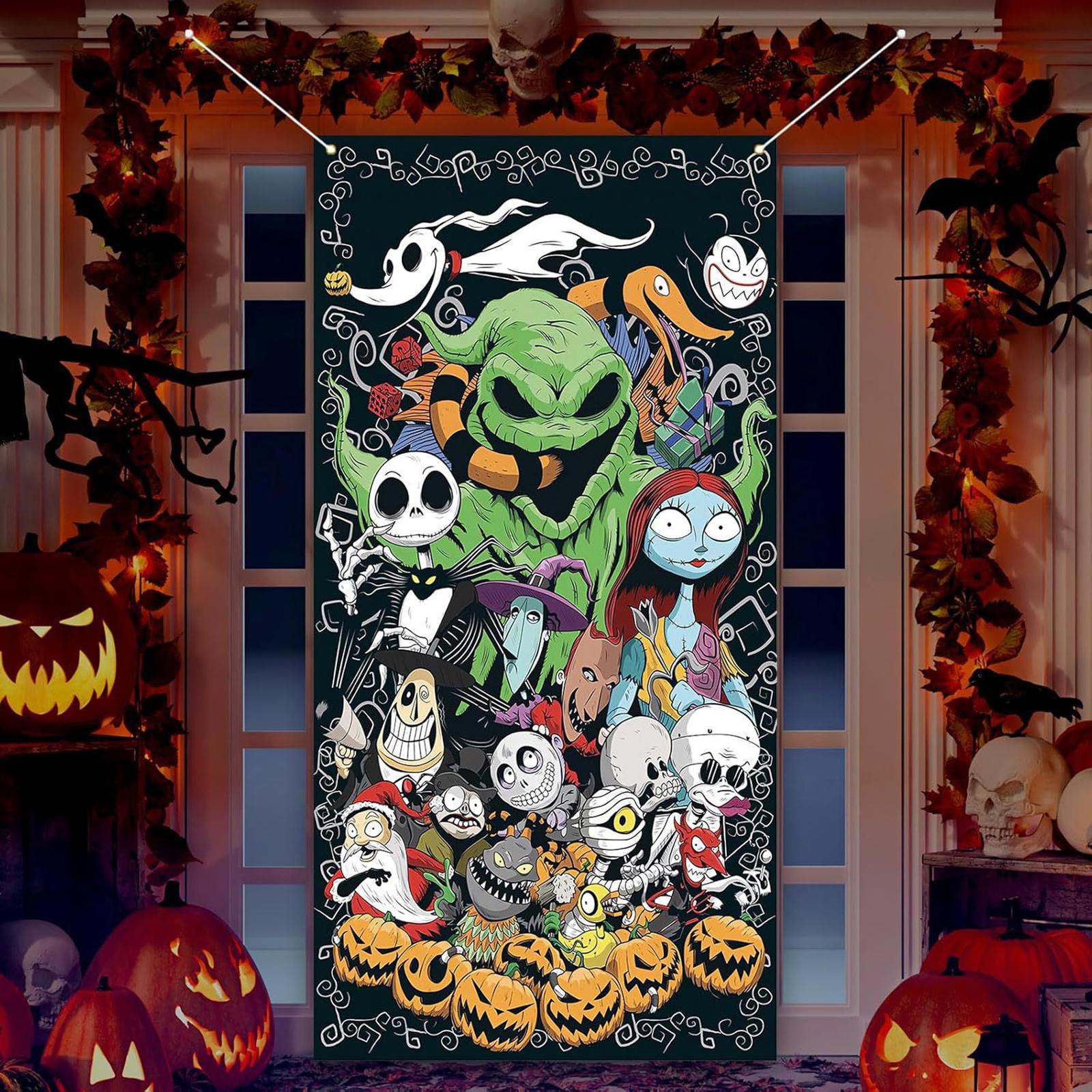 

Рождественская дверная крышка, рождественские украшения двери, декор передней двери, праздничные рождественские вечерние атрибуты 78,7x35,4 дюйма One Size