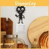 Features Halloween Black Cartoon Switch Sticker Pvc Wall Decor For Room Living