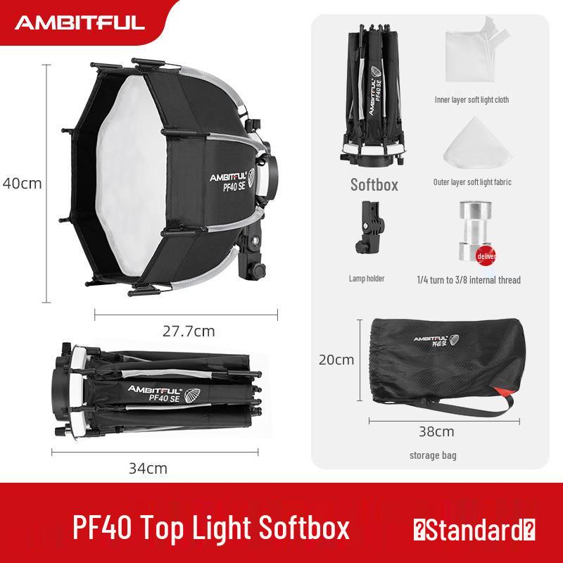 Ambitful Zhijie Quick-Install Octagonal Mini Softbox for Godox TT520II V1 Flash