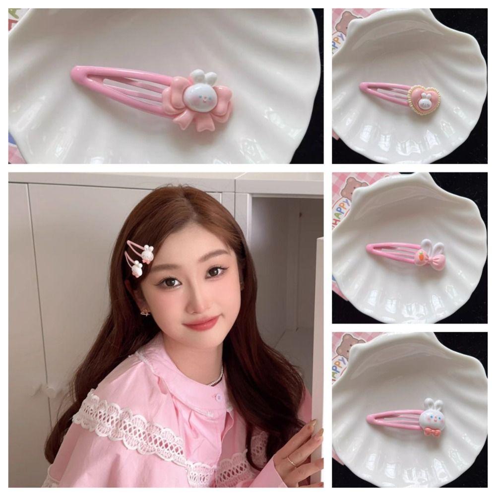 

Pink Lovely Hair Clip Hair Clip Sweet Barrettes Vintage Cute Hairpin Daily Life