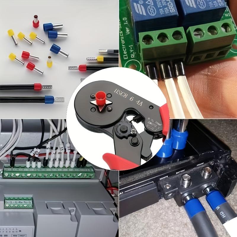 1pc HSC8 High Precision Crimping Pliers Tube Terminal Crimping Tool for Metal, 6-4A/0.25-10mm², 6-6A/0.25-6mm² Hardware Tools
